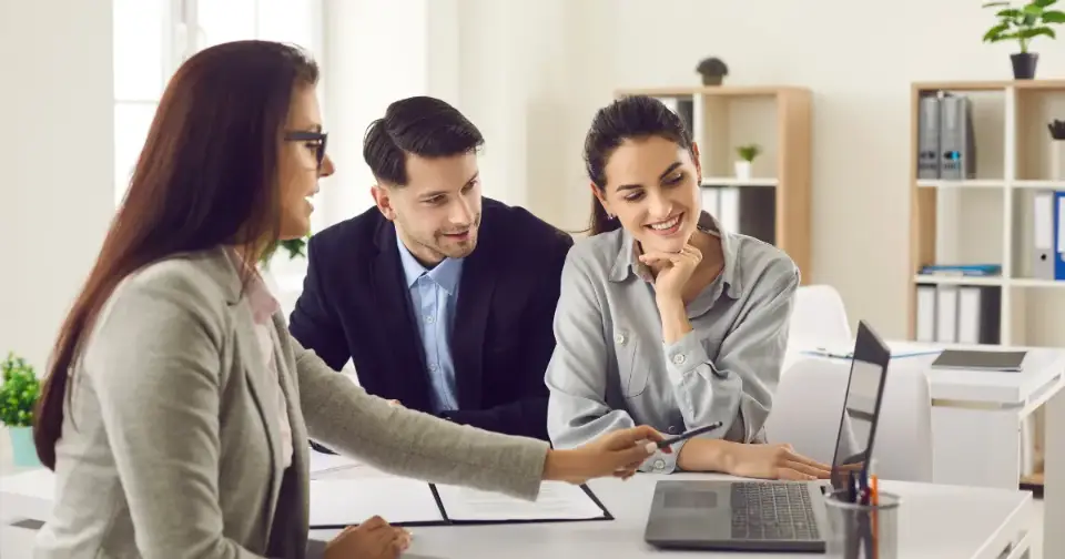Couple reviewing home loan borrowing capacity and mortgage repayments in Australia
