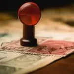 A stamp indicating the stamp duty payable for new purchases.