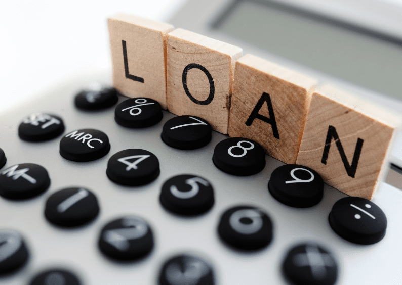 Loan repayment calculator concept.