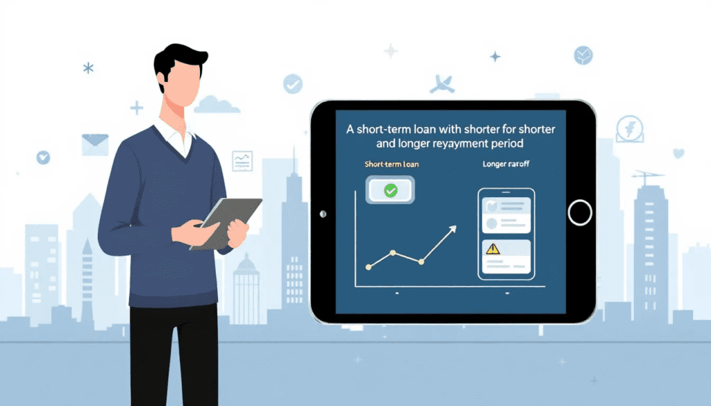 Illustration of selecting optimal loan repayment term