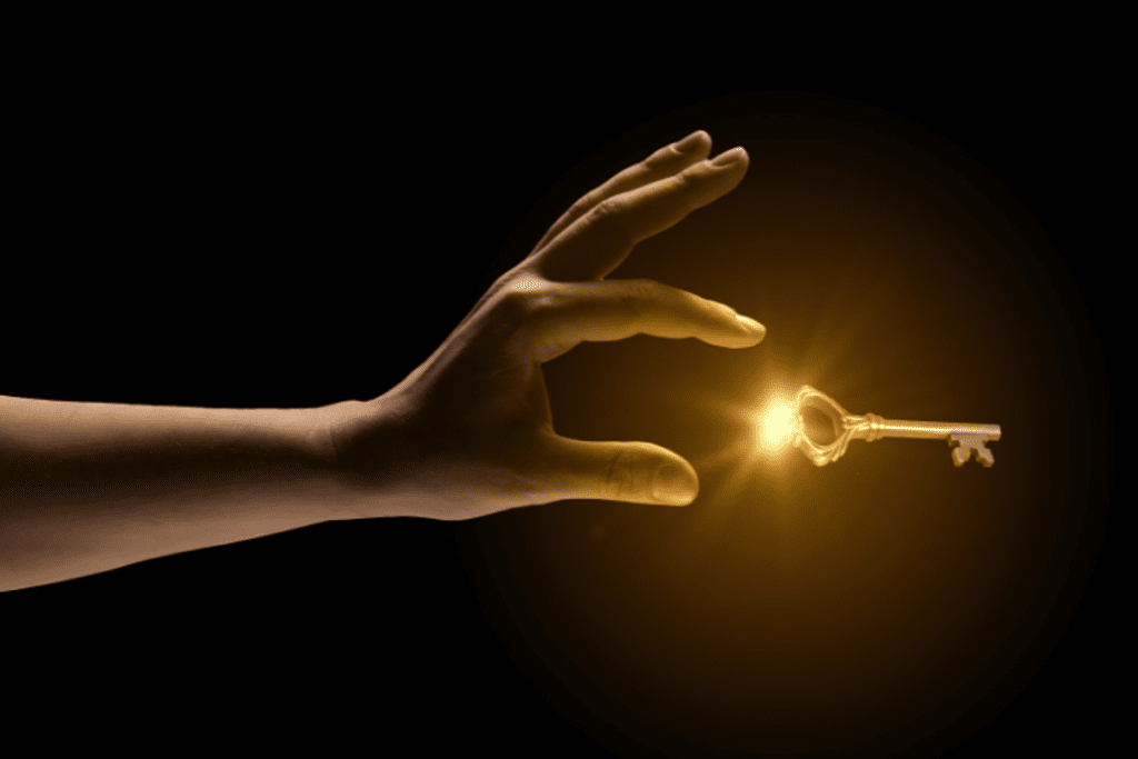 Key features of a car lease highlighted metaphorically by a glowing key in hand